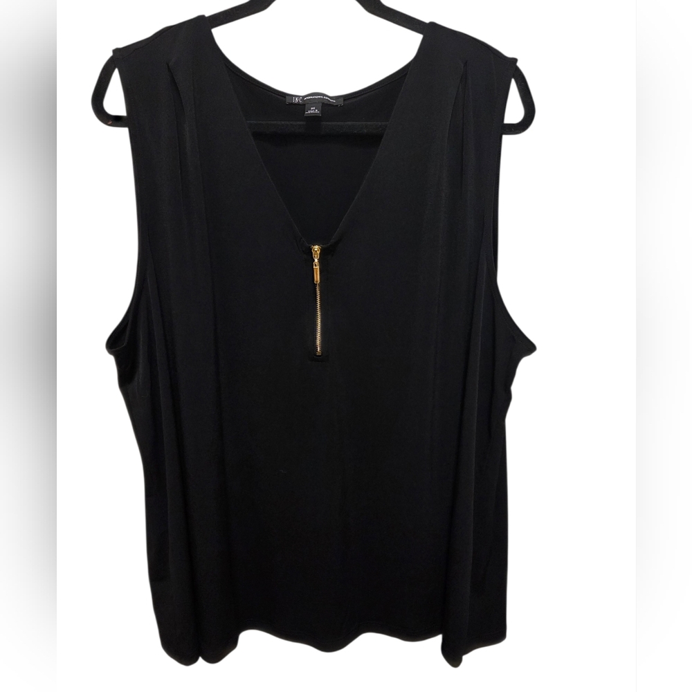 INC Black Sleeveless Blouse